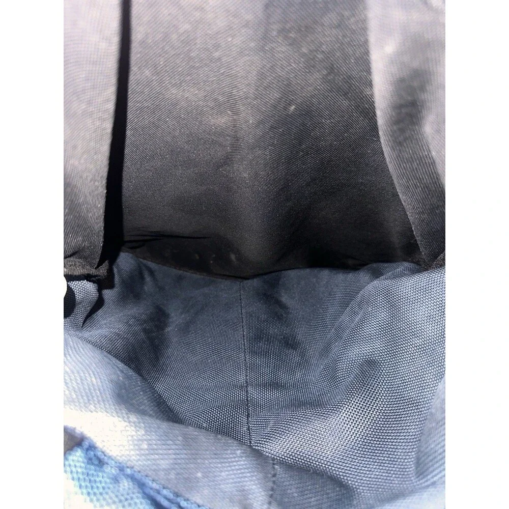 Upward Sports Drawstring Backpack Black/Blue Front Zip Pocket Unisex Adults
